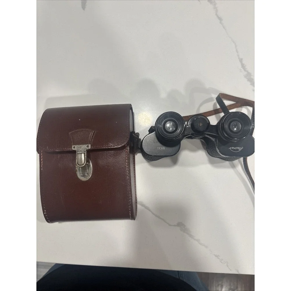 Vintage Collectible Binoculars Steiner- 8x30 with Case Made in Germany READ